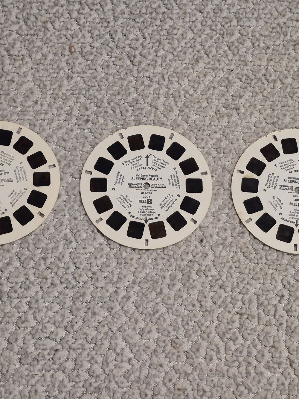 Vintage Walt Disney Sleeping Beauty ViewMaster Reels Complete Set A B C 1959